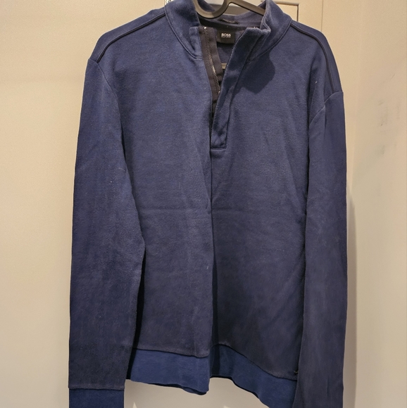 Men's Vintage HUGO BOSS Quarter Zip, size L - Picture 4 of 6